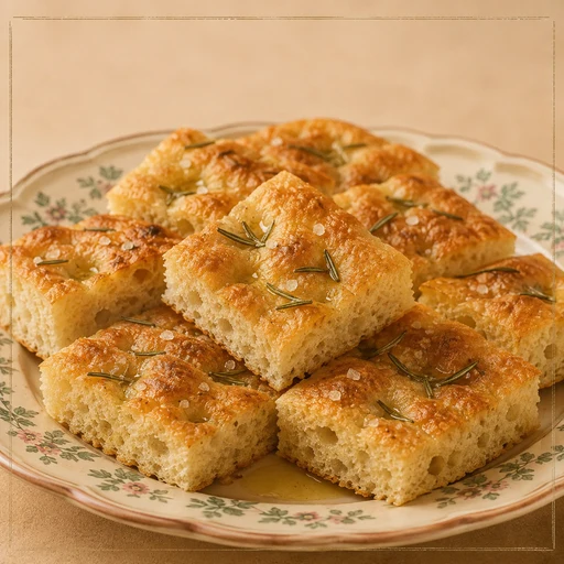 Focaccia genovese con rosmarino